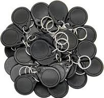 13.56MHz RFID Key Fob F08 Token Key Tags UID Read Only for Access Control  System - Black (Pack of 50)