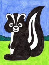 They combine black and white in a continuum producing a range of shades of gray. How To Draw A Skunk Art Projects For Kids
