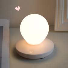 Sunsky Usb Bedside Nursing Night Light Romantic Love Heart Touch Sensing Light White Round