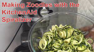 Maybe you would like to learn more about one of these? Making Zucchini Noodles Zoodles With The Kitchenaid Spiralizer Attachment Youtube