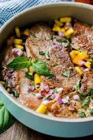 Fall apart tender pork chops & gravy over rice wildflour. Perfectly Pan Seared Pork Chops With Nectarines And Balsamic Glaze