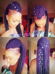 Black And Purple Braids Hairstyles African American Hair Protectivestyles Braids Colored Hair Added By Chunkydiva Gorgeous Braids African Braids Hairstyles Braids With Shaved Sides