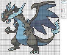 Pokemon Mega Charizard Birdie Stitching Pokemon Cross Stitch Pokemon Cross Stitch Patterns Pixel Art Pokemon