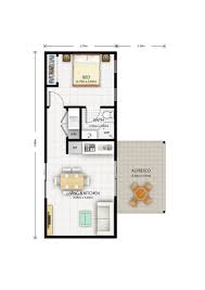 Stephanie 1 Bedroom Granny Flat Design Narrow House Plans Tiny House Floor Plans Small House Design