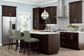 shaker mocha cabinets easy kitchen
