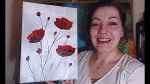 En peinture , une toile est un support utilisé notamment pour la peinture à l huile et la peinture acrylique. Coquelicots Debutants Peinture Acrylique Facile Youtube