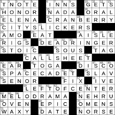 Crossword puzzle clues for inciter La Times Crossword 18 Feb 20 Tuesday Laxcrossword Com