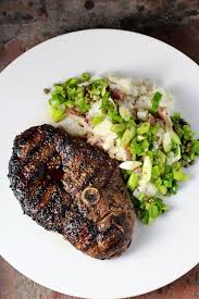 Lamb Leg Steaks W Scallion Relish Rtaste With The Eyes In 2020 Lamb Steak Recipes Lamb Leg Steak Recipe Lamb Steaks