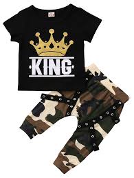 King Camo Set Toddler Designer Clothes Toddler Boy Outfits Baby Boy Outfits