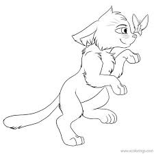 Fathers day coloring pages people often have diverse special days to celebrate with their. Warrior Cat Coloring Pages Playing With Butterfly Xcolorings Com