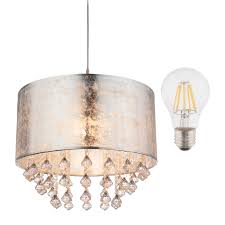 Da ist immer das passende dabei! Led Hangelampe Esstisch Modern Pendelleuchte Wohnzimmer Kristall Vintage Silber Innenleuchten Lampen Leuchten Salebo De