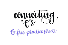 Hand Lettering: Connecting E's Tutorial & Free Practice Sheets - Amy Latta  Creations