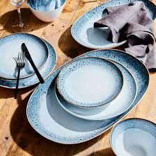 Black And White Dinnerware Reactive Stoneware Dinnerware Set Black White Dinnerware Black Dinnerware Serveware Set