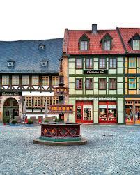 the neo gothic wohltaterbrunnen in the market square of wernigerode was dedicated to remember those people who had worked for the good of the town