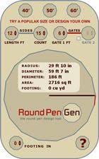 Roundpengen Helps To Calculate Round Pen Sizes And Footing Needs Round Pen Horse Pens Round Pens For Horses