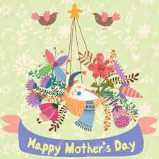 Los corazoncitos podrían decorarse con plastilina o con lo que más convenga. Feliz Dia De La Madre Tarjeta De Saludo De Estilo De Dibujos Animados Vector Ilustraciones Vectoriales Clip Art Vectorizado Libre De Derechos Image 44953220