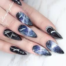 Celestial nail polish wraps constellation galaxy nail polish | etsy. Stiletto Shape Galaxy My Blog