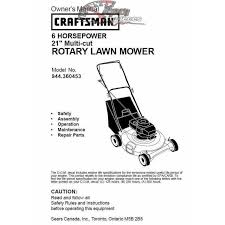 The model and serial number information is usually printed on a label/sticker or stamped onto the mower. Craftsman Lawn Mower Parts Manual 944 360453