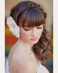 40 Beautiful Brides With Bangs Wedding Hair Side Bridesmaid Hair Side Hairstyles With Bangs