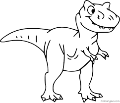 Tyrannosaurus rex had 13 times better sight than human beings. Easy Funny Tyrannosaurus Coloring Page Coloringall