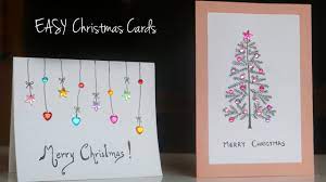To make, start with two pieces of cardstock: Easy Christmas Card Ideas Handmade Greetings Card Christmas Diy Crafts Youtube