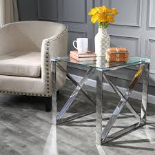 Sold & shipped by homesquare. Sagebrook Home Silver Metal Glass Accent Table Contemporary Side Tables And End Tables By Sagebrook Home Houzz
