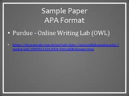 Owl purdue apa sample paper : Apa Style The Basics Dr Kat Richards Center
