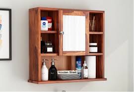 The perfect size for a bathroom, this durable wall cabinet has a clean and contemporary look. Bathroom Mirror Cabinet Buy Wooden Bathroom Cabinets Online In India Upto 55 Off