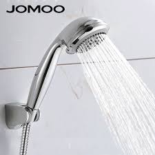 Jomoo 5 Jets Shower Head Abs Chrome Bathroom Shower Water Saving High Pressure Round Shape Hand Shower Ba Water Saving Shower Head Chrome Bathroom Shower Heads