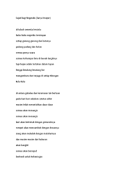 Puisi sajak bagi negaraku karya: Sajak Bagi Nega