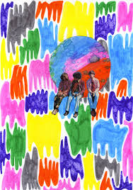 Sitting On The Dock Of The Bay 2012 Texta And Collage On Paper Original Artwork By Minna Gilligan Graphic Artwork Collage Art Art Music