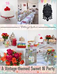 Set up a 1950s style cocktail bar featuring martinis, manhattans and old fashioneds. A Vintage Themed Sweet 16 Party