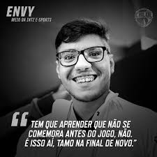 O Envy falou que não adianta comemorar antes da hora! Será que dá azar? 👀  A INTZ tá na FINAL do #CBLoL e vai enfrentar o Flamengo eSports no dia  07/09, às