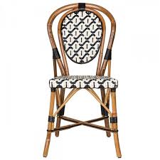 Black White And Cream Mediterranean Bistro Chair Outdoor Patio Furniture Sets Bistro Chairs Patio Furnishings
