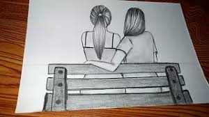 Simple And Easy Pencil Drawing Of A Best Friend Youtube Go through the archives of your drawings and sketches.