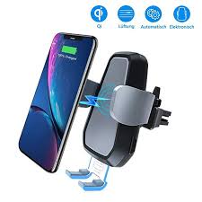 Vanmass Automatisch Wireless Charger Auto Handyhalterung Elektronisch Motor Betrieb 10w Fast Charging Extra Stabil Luftung Qi Lades Handyhalter Halterung Handy
