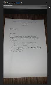 Queen sasha obama, washington d. Drake Shared A Thank You Letter From Barack And Michelle Obama