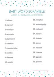 There's nothing better than playing a game of scrabble, feeling the smooth wooden tiles in your hand and savoring the heavy fumes of cardboard, cheap wood and plastic as you rearrange the letters on your rack into the perfect word. A Printable Baby Scramble Shower Game Instructions And Key Passing Down The Love