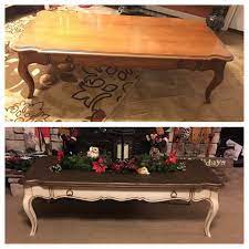 French provincial coffee tables and side tables at hudson furniture do much more than boosting the appeal; Before And After French Provincial Coffee Table Chalk Paint Makeover By Furniture Addicitions End Table Makeover Painted Furniture Furniture Makeover