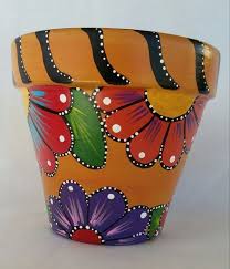 40 Flower Pot Painting Ideas And Designs To Try Clay Flower Pots Painted Flower Pots Diy Flower Pots