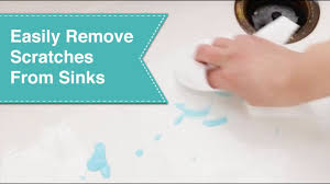 When it gets dull all i use is a magic eraser and it brings the shininess completely back. How To Easily Remove Scratches From Your Sink Youtube