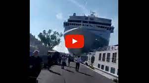 Shocking Video Shows Cruise Ship Crashing Into Tourist Boat Rare