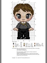 Cedric Diggory Harry Potter Cross Stitch Pattern Cross Stitch Bookmarks Geek Cross Stitch