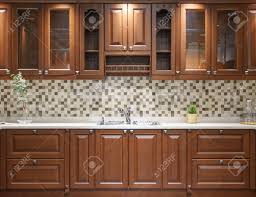 Check spelling or type a new query. Contemporary Upscale Home Kitchen Interior With Wood Cabinets Stock Photo Picture And Royalty Free Image Image 97329571