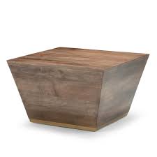 Simpli Home Abba Solid Mango Wood 28 In Dark Brown Wide Square Modern Coffee Table In 2020 Coffee Table Square Modern Square Coffee Table Solid Mango Wood