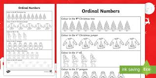 Free worksheets, handouts, esl printable exercises pdf and resources. Christmas Ordinal Numbers Worksheet