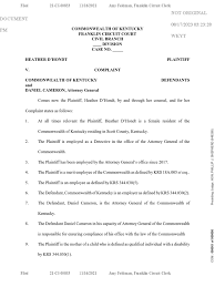 Lawsuit Field Against Attorney General Daniel Cameron