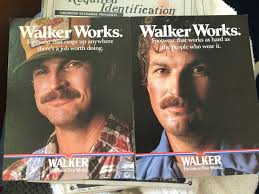 2 1970s VINTAGE COUNTERTOP SHOE SNEAKER DISPLAY ADS FROM WALKER FOOTWEAR  COMPANY