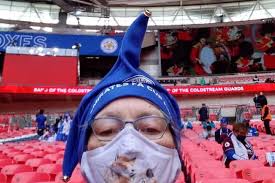 Lucky Melton fans at Wembley for Foxes' cup final glory