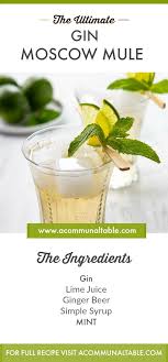 Gin Mule Gin Mules Ginger Beer Gin Cocktail Recipes